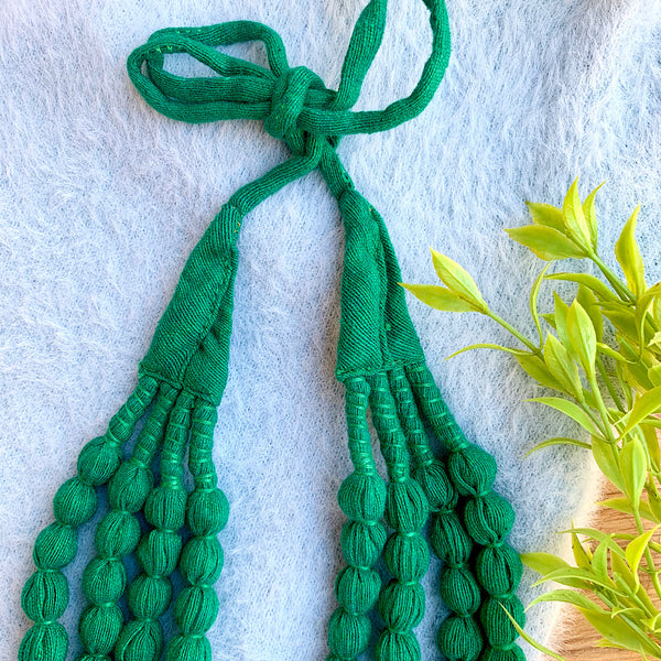Handcrafted Shamrock Green Bobble Necklace (4 layers)