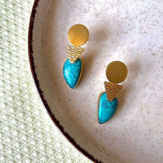 Geometric Stone Earrings