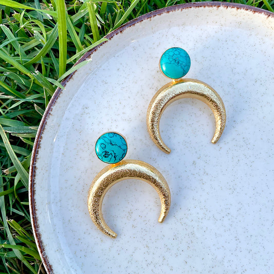Inverted Turquoise Earrings