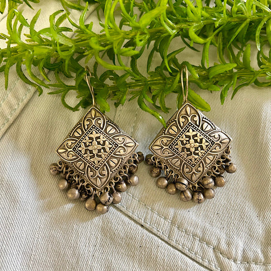 Square Tribal Earrings