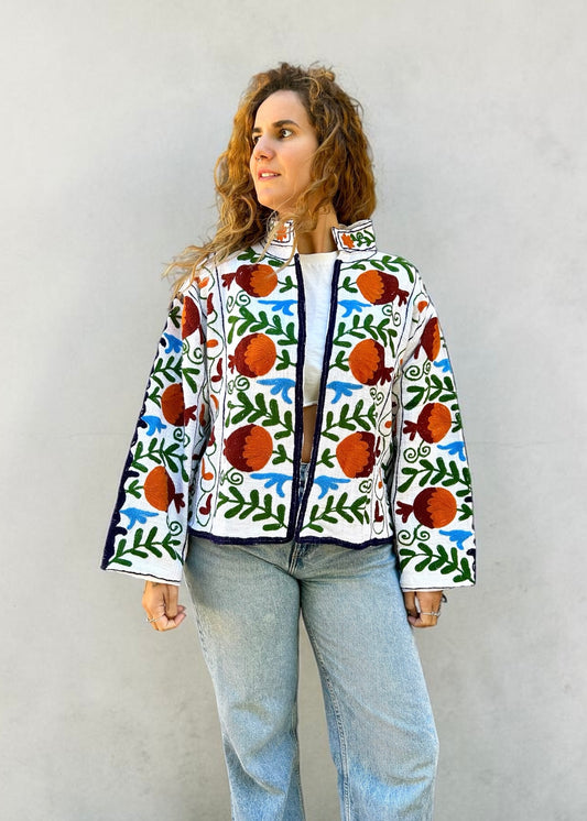 Limited Edition Suzani Cotton Embroidered Jacket