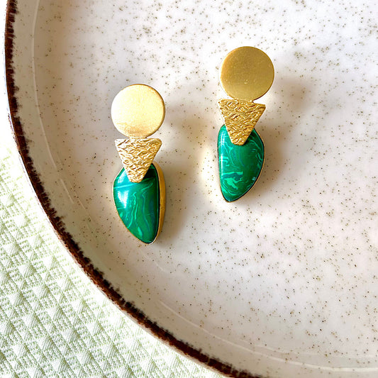 Geometric Stone Earrings