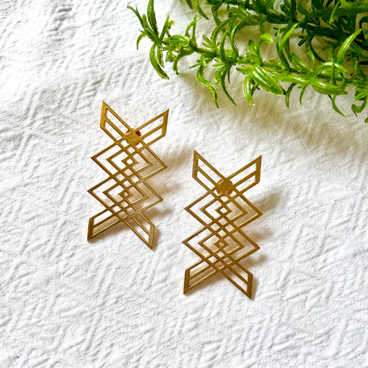 Aztec Golden Earrings