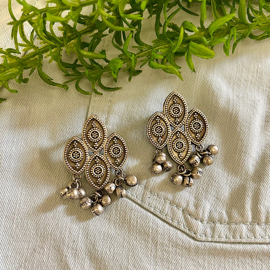 Evil Eye Oxidised Earrings