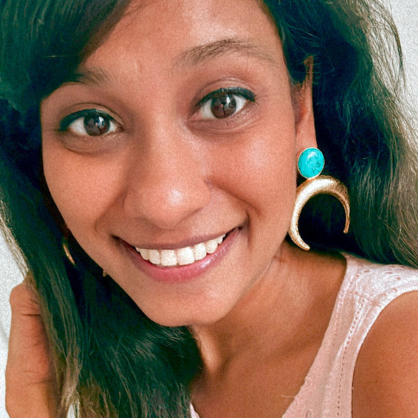Inverted Turquoise Earrings