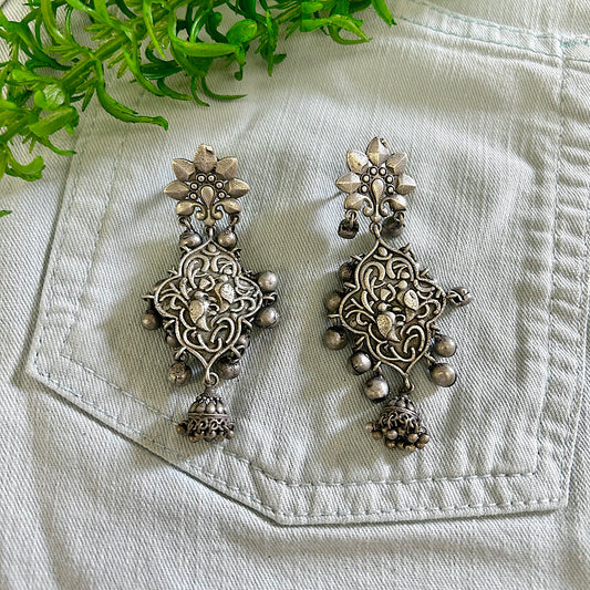 Bird Three Layer Dangle Earrings