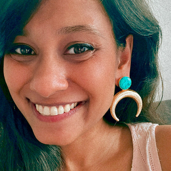 Inverted Turquoise Earrings