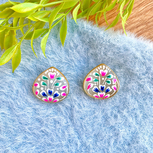 Hand Painted Stud Earrings
