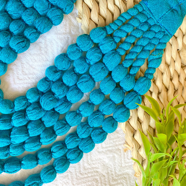 Handcrafted Turquoise Bobble Necklace (6 layers)