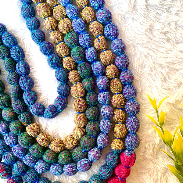 Handcrafted Multicolour Bobble Necklace (6 layers)