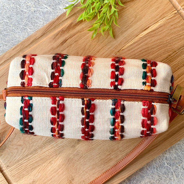Handwoven Shades of Forest Sling Bag