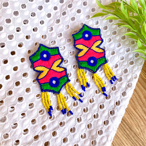 Handmade Multicolour Tribal Earrings