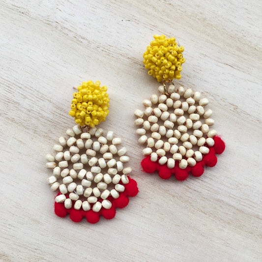 Wood Beaded Earrings