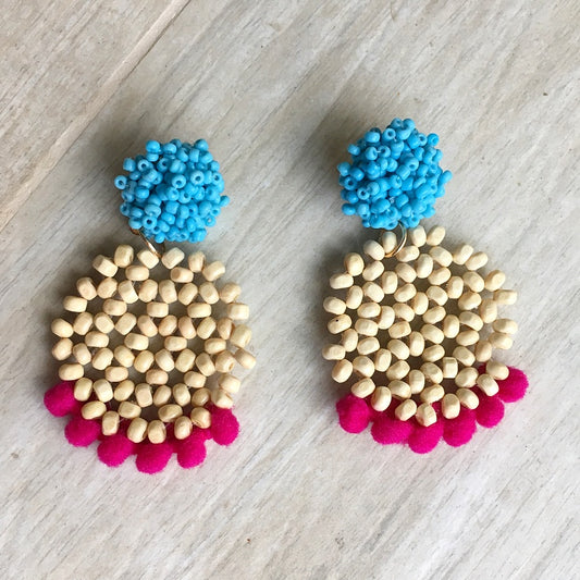 Wood Beaded Earrings