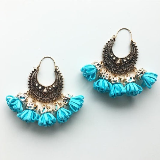 Ancient Rose Gold Earrings with Danglers