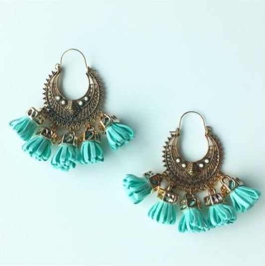 Ancient Rose Gold Earrings with Danglers