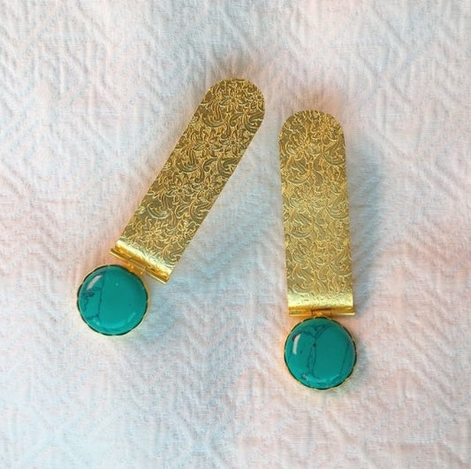 Long Drop Stone Earrings