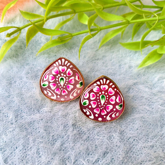Hand Painted Stud Earrings
