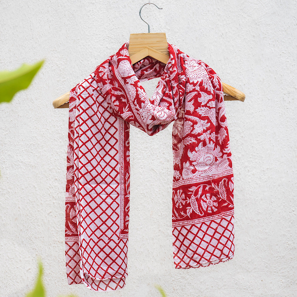 Red Baroque Scarf