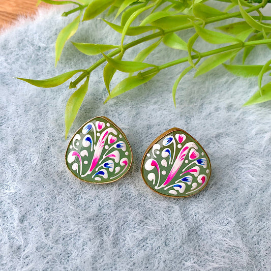 Hand Painted Stud Earrings