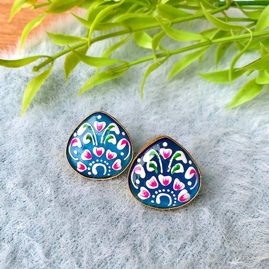 Hand Painted Stud Earrings