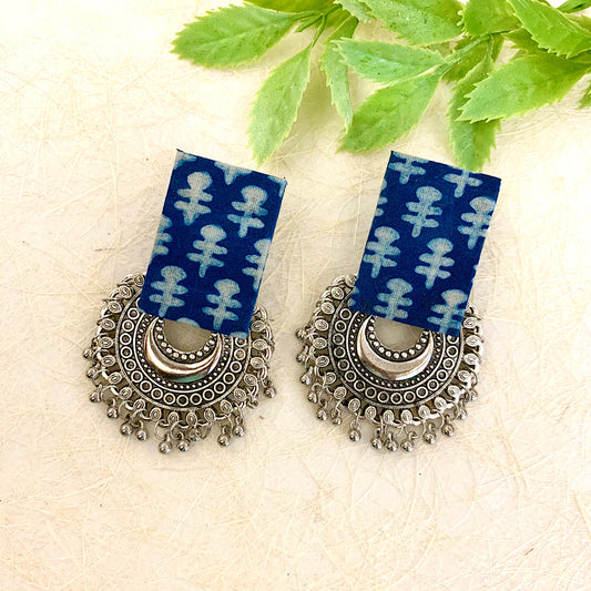 Handblock Print Fabric Earrings