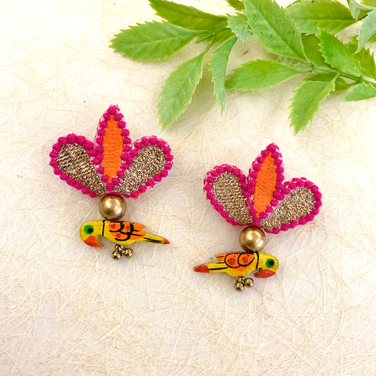 Colourful Birdie Studs